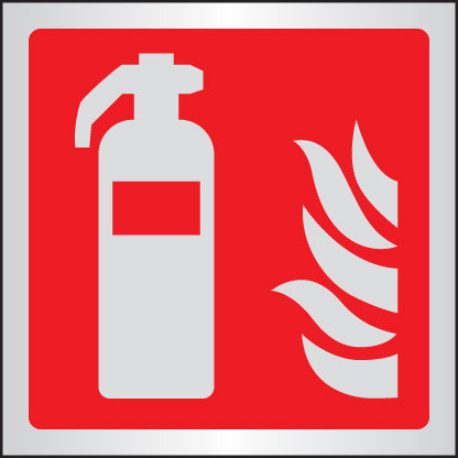 Extinguisher Symbol 175x175mm Aluminium Sign