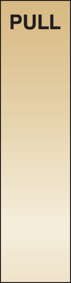 Pull Engraved Brass Effect Pvc Door Plate