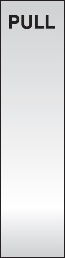 Pull Engraved Aluminium Effect Pvc Door Plate