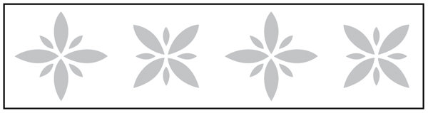 Glass Safety Highlighting Frosted Crystal Decals 150x1000mm Length - Flower2 Sign