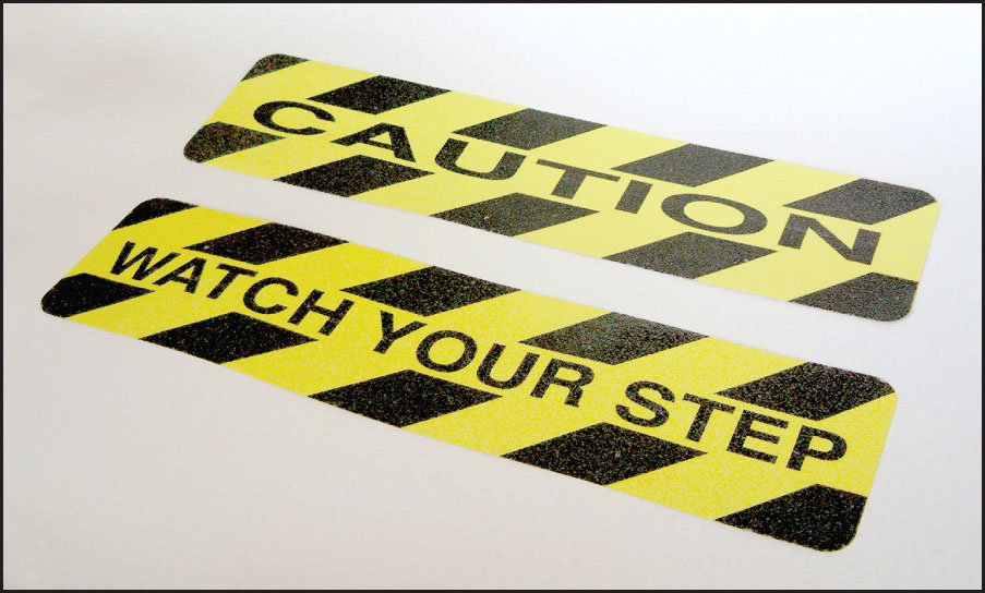Caution - Anti-Slip Mat 610x150mm Sign