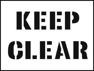 Stencil Kit 600x400mm - Keep Clear