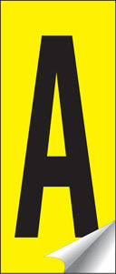 Identification Letter Sets A-Z 38x90mm Sign