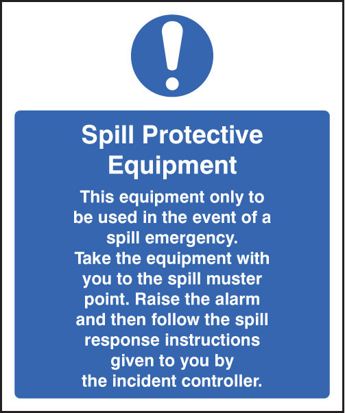 Spill Protection Equipment Sign