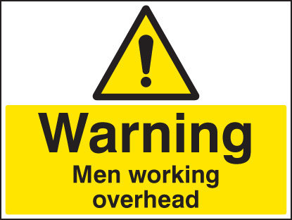 Warning Men Working Overhead Sign