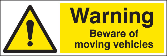 Warning Caution Lorry FLT Danger Moving Vehicles Sign Or Sticker In 5 Sizes 