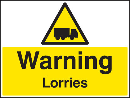 Warning Lorries Sign