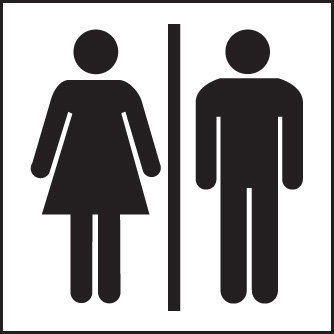 Unisex Toilet Symbol Sign