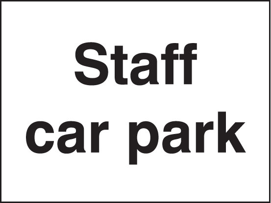 Staff Car Park Sign