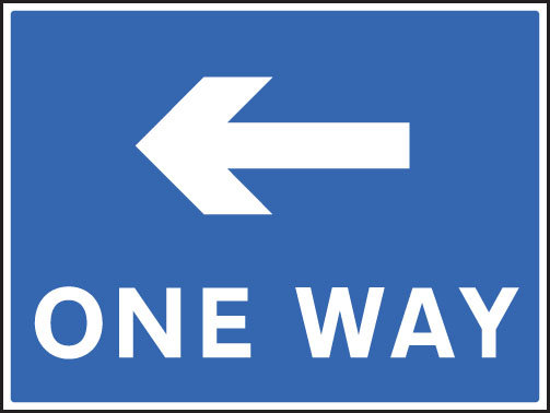 One Way - Left Sign