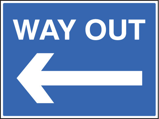 Way Out <--- Sign