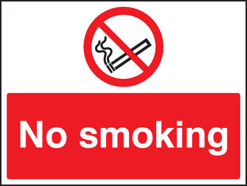 No Smoking Safety Sign