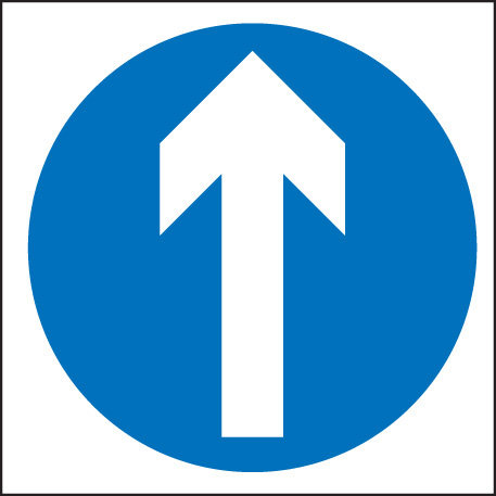 Straight Ahead Only Sign