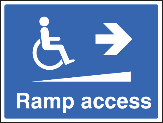 Ramp Access Right Sign